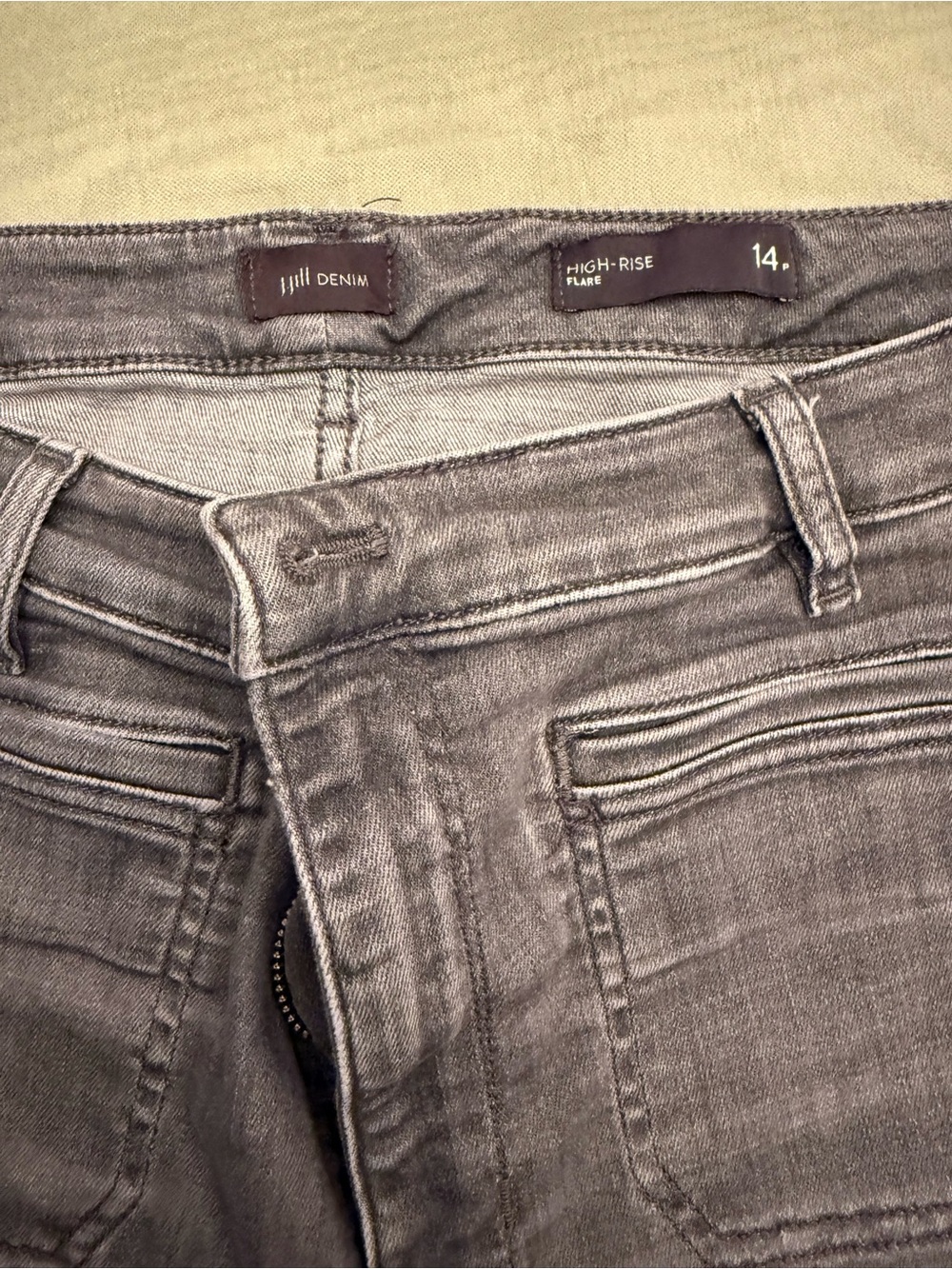 J. Jill High-Rise Flare Jeans - Gray